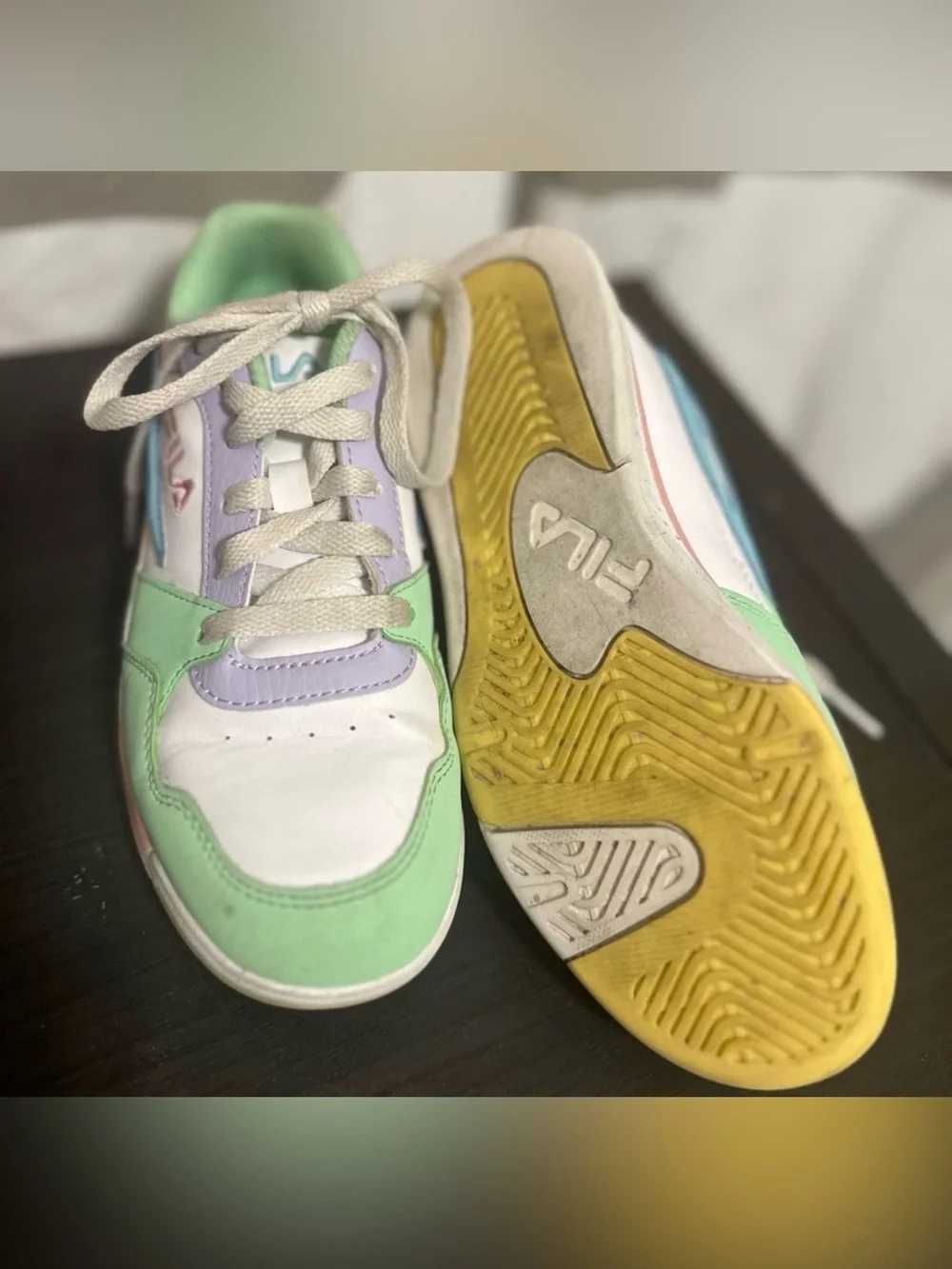 FILA Kids Pastel Green Pink Blue Athletic Chunky Sneaker